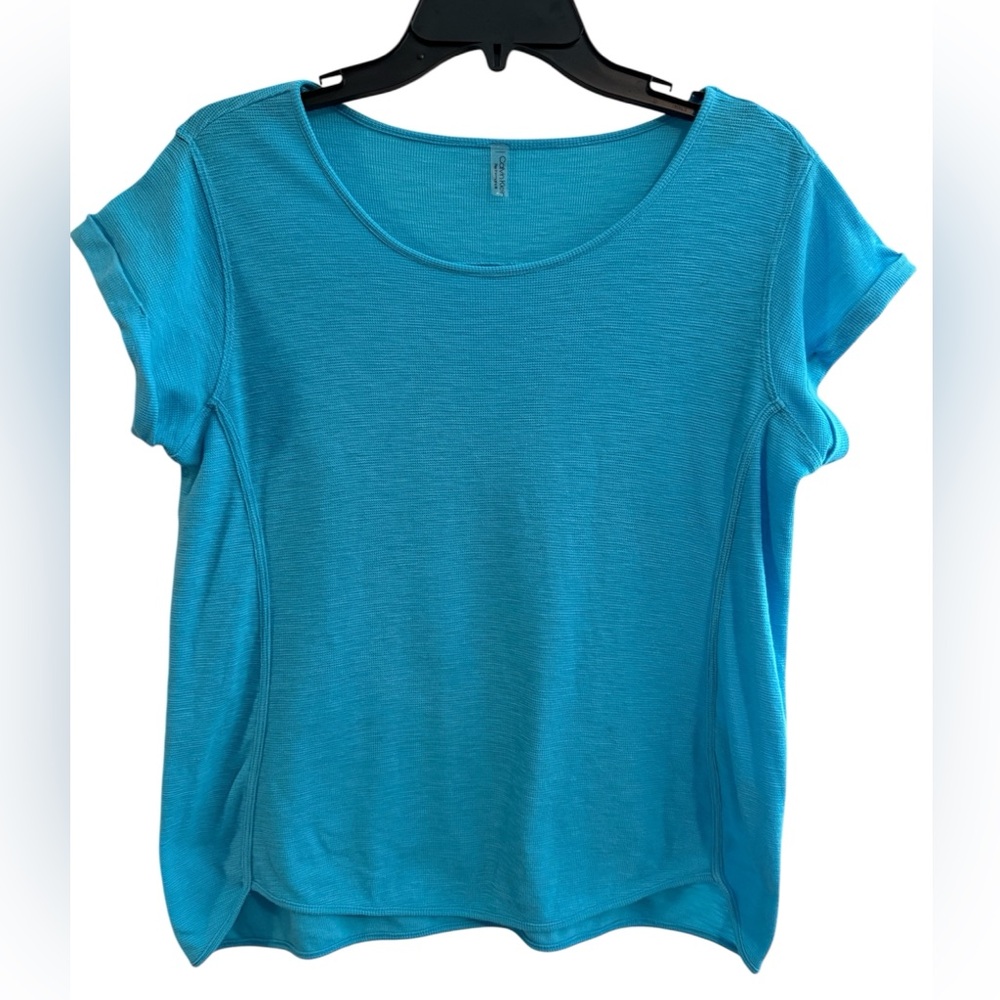 Aqua teal Calvin Klein women’s short sleeved top size medium Women's Top